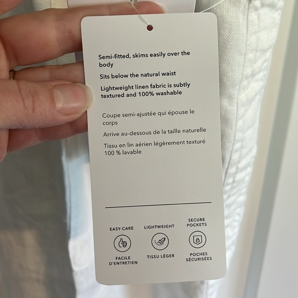 Athleta Cabo Linen Jogger White NWT - Picture 7 of 10